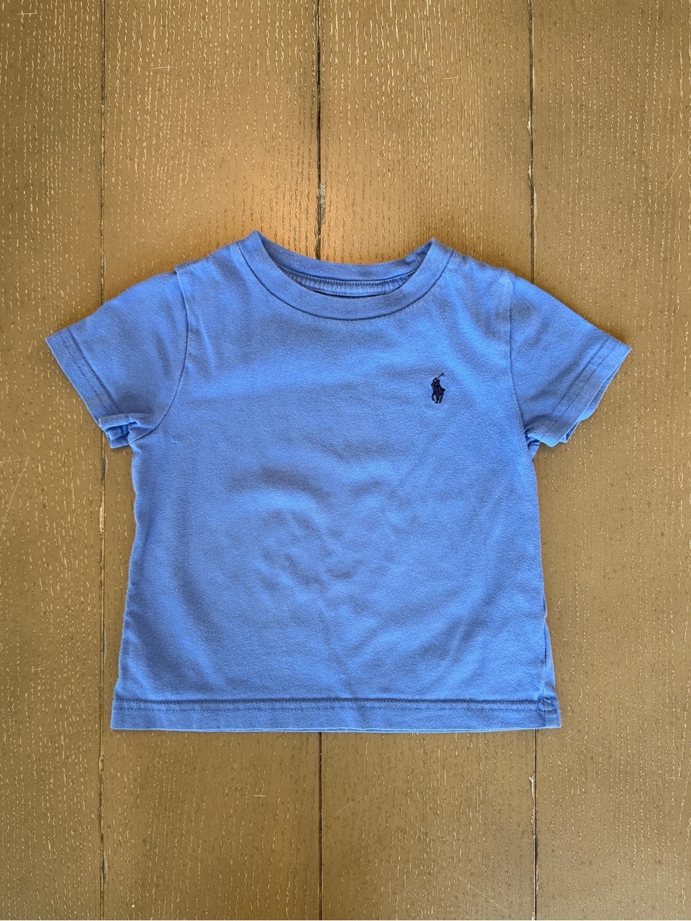 Ralph Lauren Baby & Toddler Boys’ Short-Sleeve Blue Cotton T-Shirt • Size 24M